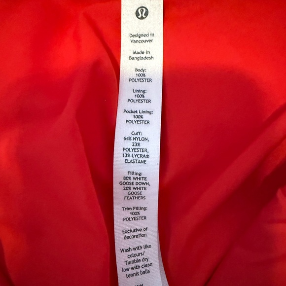 NWT Grenadine Red Lululemon Wunder Puff Jacket - Picture 4 of 5